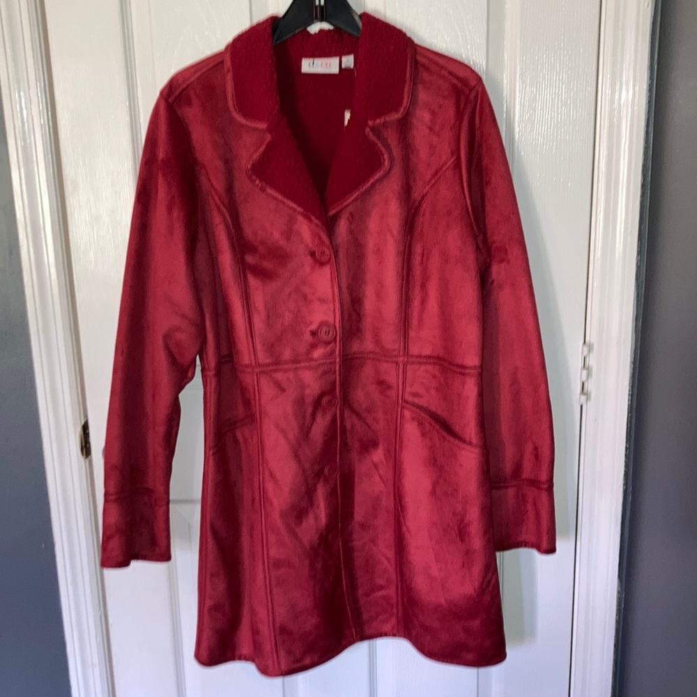 NWT Denim & Co. Faux Suede Jacket